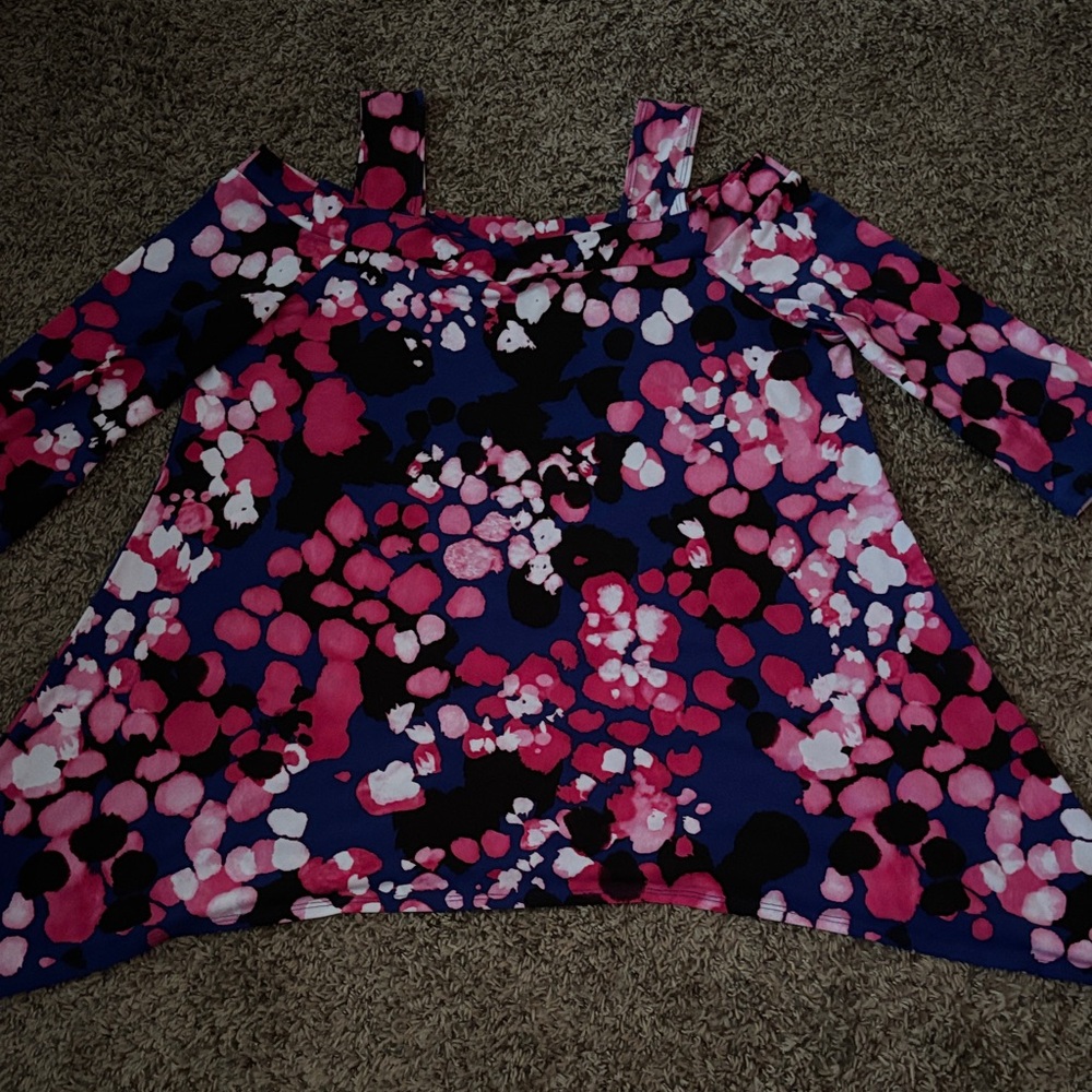 CLARA SUNWOO Pink and Blue Abstract Blouse